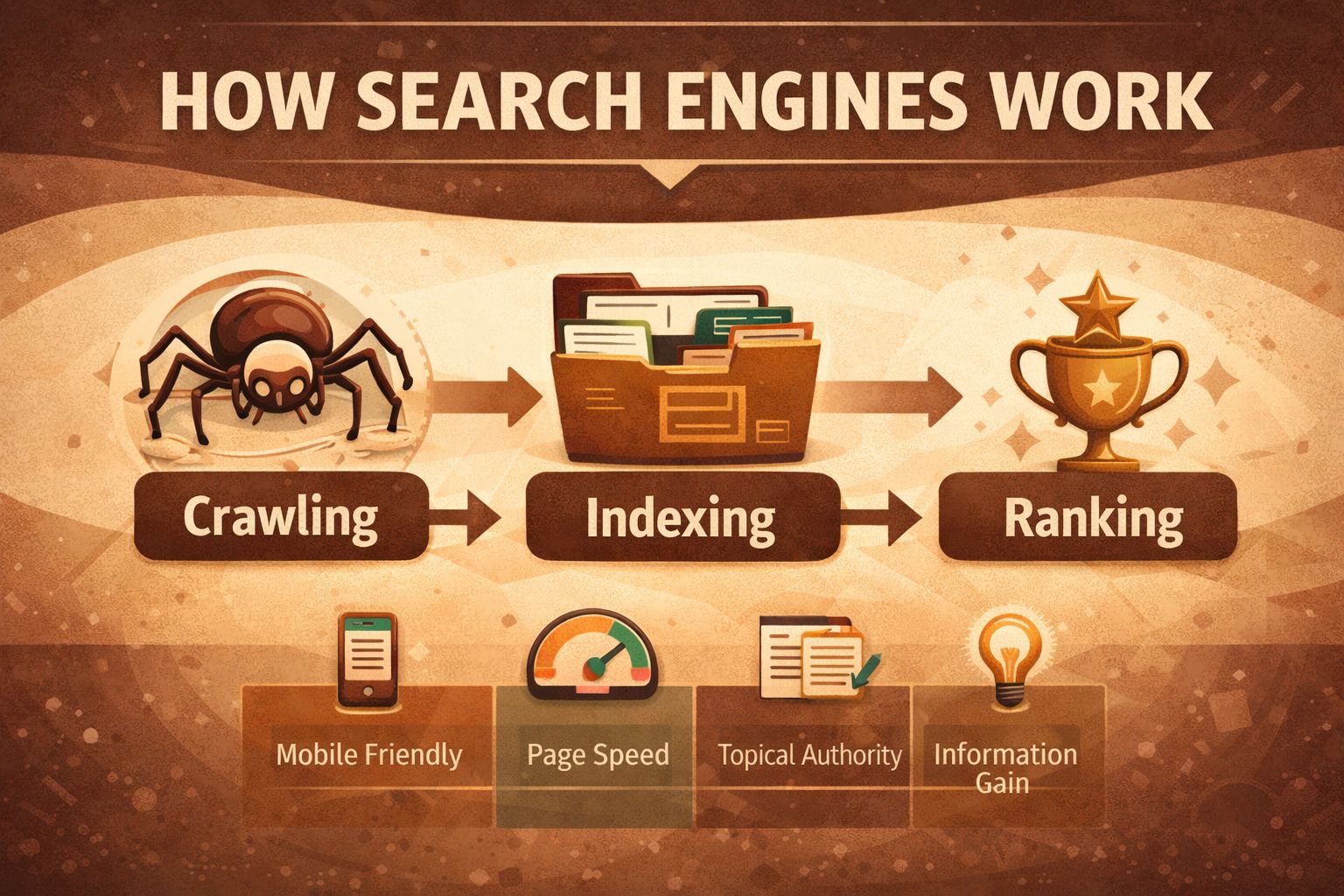 How search engines work through crawling indexing and ranking processes