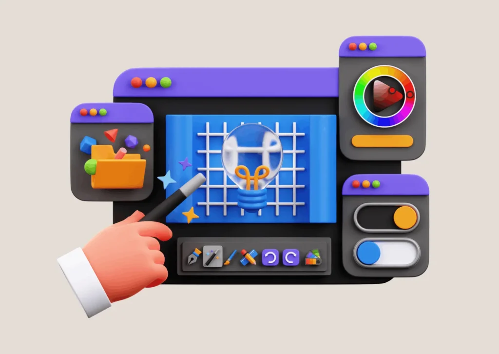 Creative marketing graphics and design process