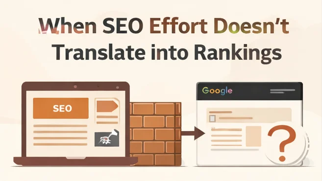 seo efforts not translating into google rankings because of misalignment